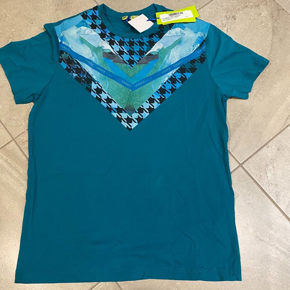 VERSACE JEANS Men's Short Sleeve T-shirt Green